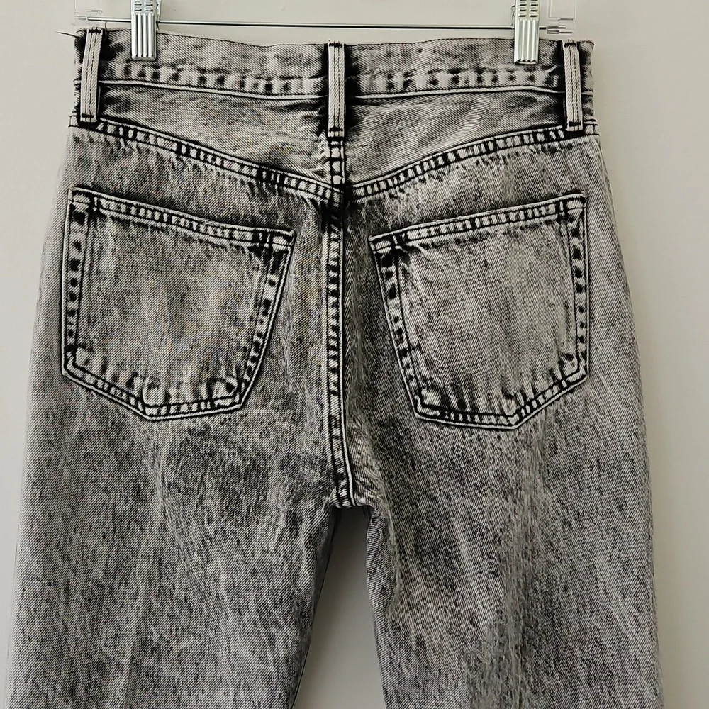 Frame Le Original Black Gray Acid Wash Cropped Jeans Size‎ 26 - Picture 9 of 16